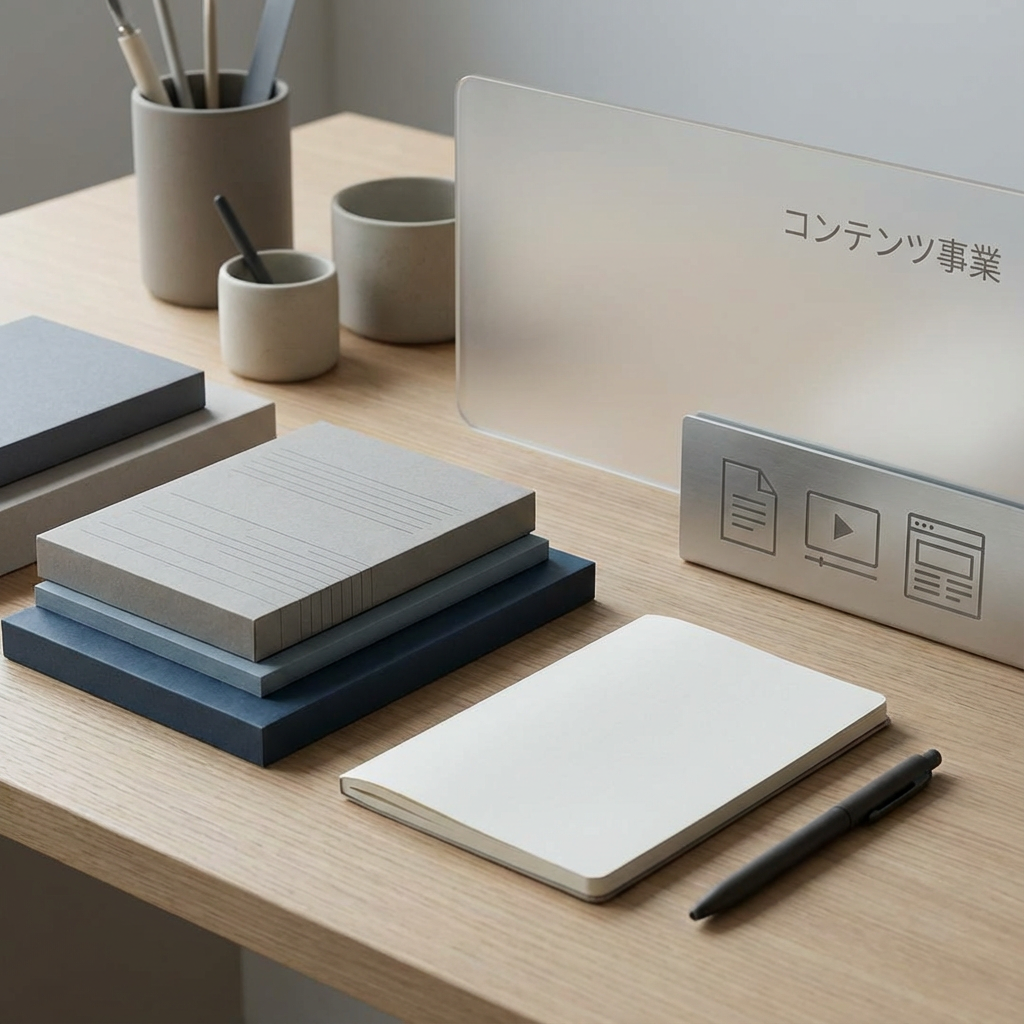 コンテンツ事業 - ミニマルなデスク